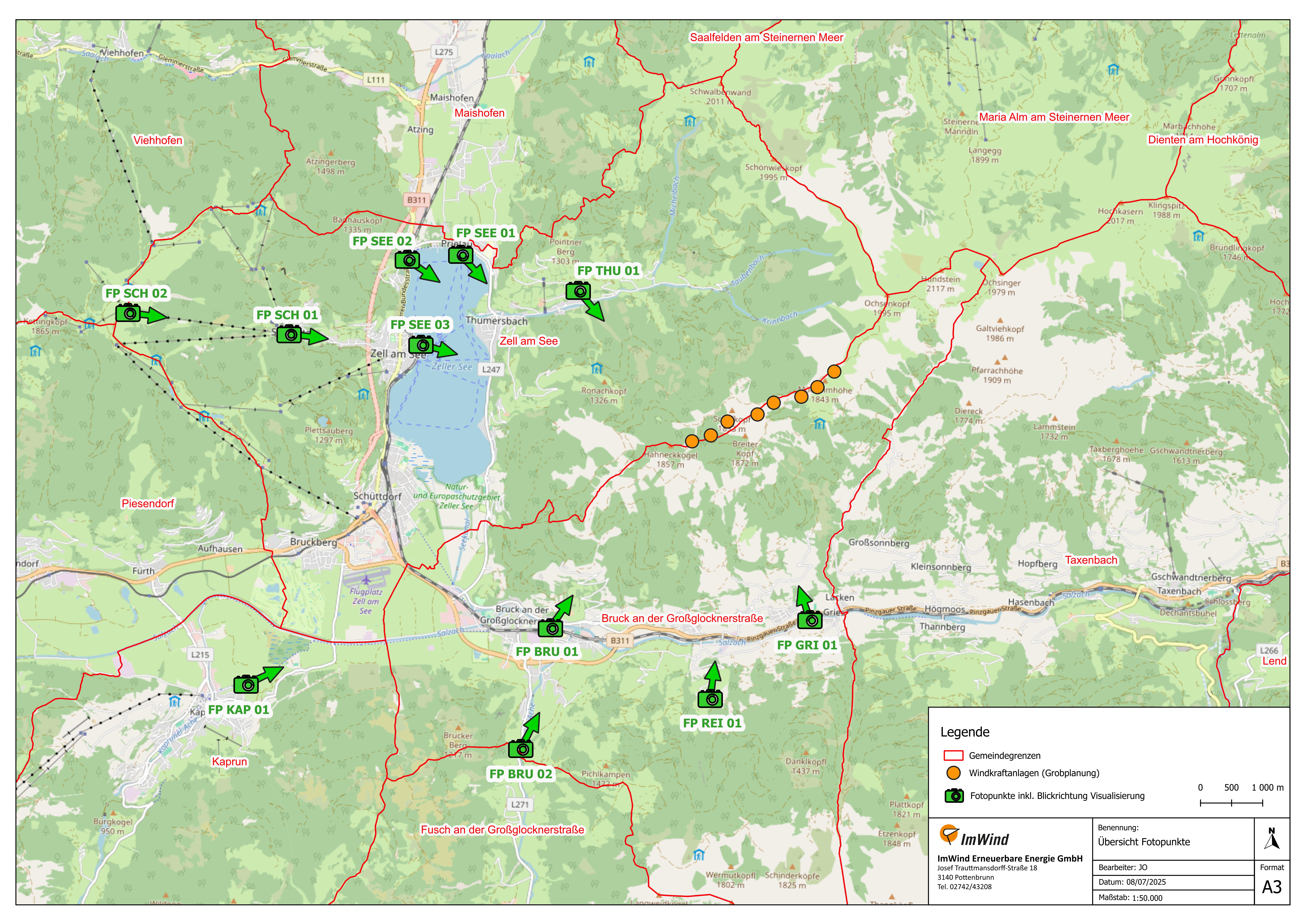 Übersicht der Blickwinkel